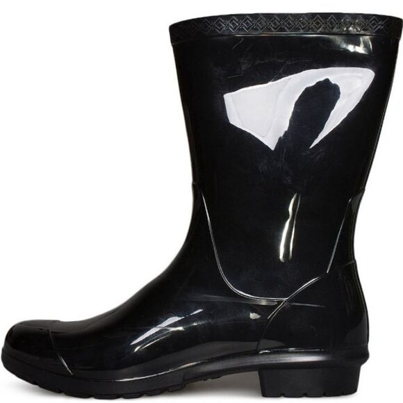 Ugg black rainboots with ugg lining.  Sienna boots - Picture 3 of 4